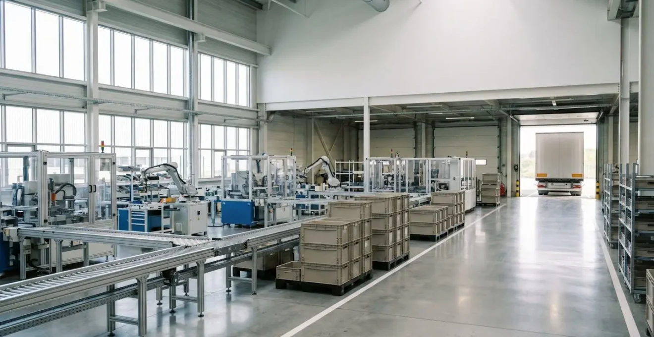 Synchronisation des flux de production et logistique dans une usine moderne française