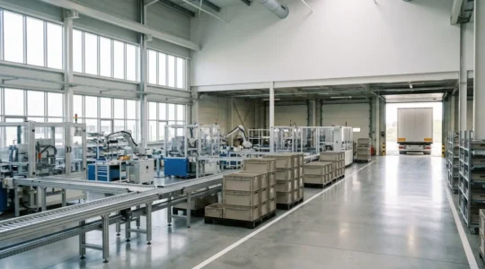 Synchronisation des flux de production et logistique dans une usine moderne française